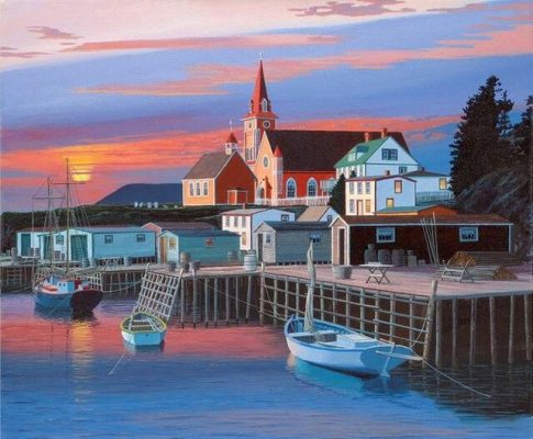 Small Town On River Cities Paint By Numbers