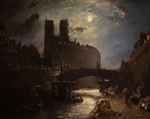 Paris by Moonlight Cities Paint By Numbers
