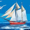 Norway Ship in Atlantic Ocean Seascape Paint By Numbers