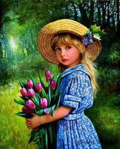 Beautiful Blonde Girl People Paint By Numbers