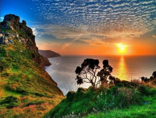 Sunset Beach Mountain Landscape Paint By Numbers