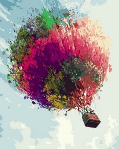 Color Hot air Balloon Landscape Paint By Numbers
