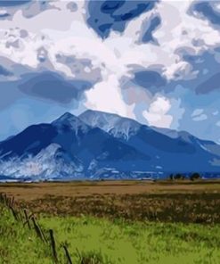 Road Towards a Mountain Landscape Paint By Numbers