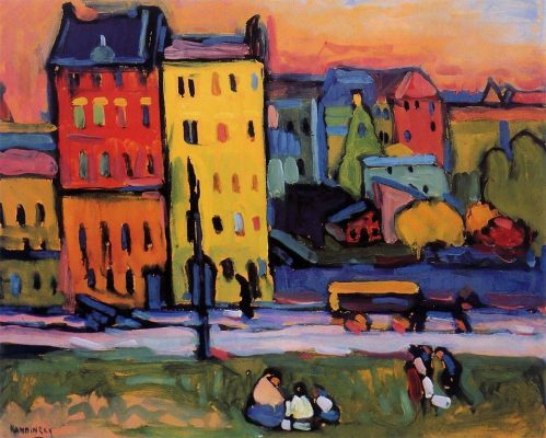 Houses in Munich Wassily Kandinsky  Cities Paint By Numbers