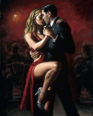 Two lovers Dancing Romantic Romance and Love Paint By Numbers