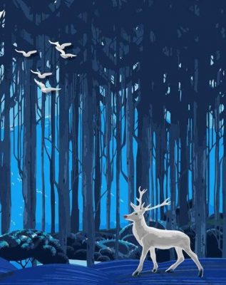 Gray Deer Animals Paint By Numbers