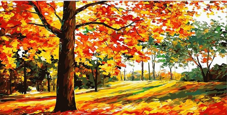Red Forest DIY Paint By Numbers