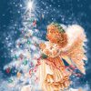 Christmas Angel Calligraphy Painting Landscape - DIY Paint By Numbers - Numeral Paint