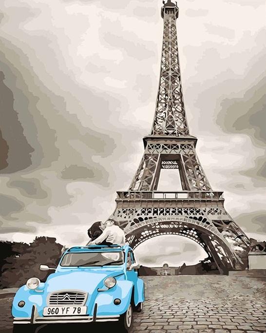 Paris Kiss Modern Nordic Style - DIY Paint By Numbers - Numeral Paint