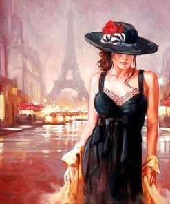 Figure Painting Paris Street Women City - DIY Paint By Numbers - Numeral Paint