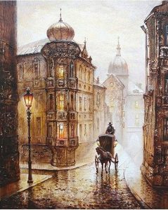 Abstract Vintage City - DIY Paint By Numbers - Numeral Paint