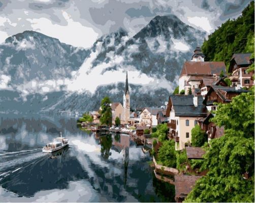 Hallstatt Austria Cities Paint By Numbers