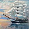 Sailing Boat Modern Abstract DIY Paint By Numbers