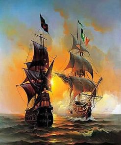 Sailing Warships DIY Paint By Numbers
