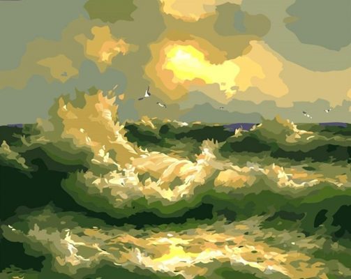 Wave Abstract Modern DIY Paint By Numbers