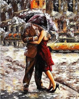 Romantic Lover Figure Painting DIY Paint By Numbers