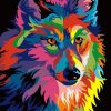 Colorful Wolf Animals Paint By Numbers