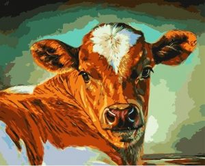 Blonde Cow Animals Paint By Numbers