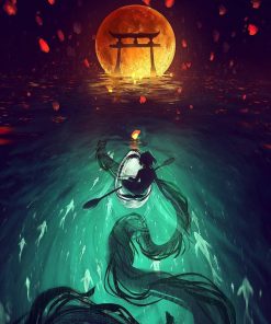 Sail to The Moon Cartoon and Animation Paint By Numbers