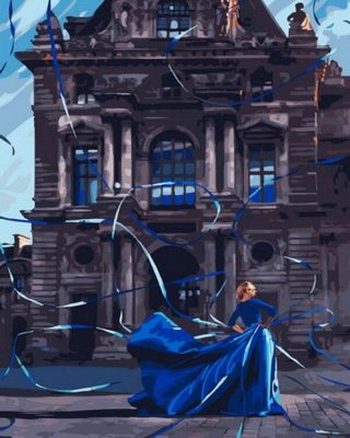 Lady in Blue Dress People Paint By Numbers