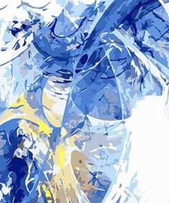Blue Abstract Scenery Abstract & Mandala Paint By Numbers