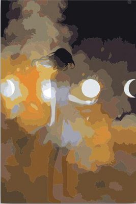 Night Scene Girl Moon Cartoon and Animation Paint By Numbers