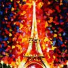 Colorful Eiffel Tower Paris Cities Paint By Numbers