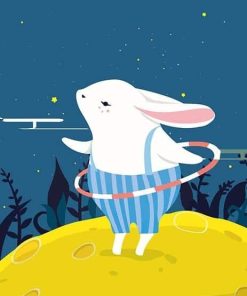 Rabbit Hula Hoop Animals Paint By Numbers