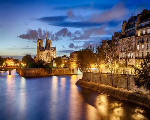 Notre Dame Paris at Night Cities Paint By Numbers
