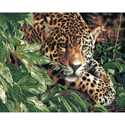 Leopard on the Hunt Animals Paint By Numbers
