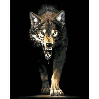 Growling Wolf Animals Paint By Numbers