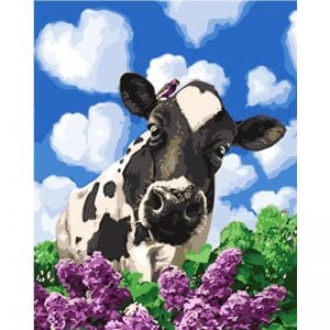 Cow In The Flowers Animals Paint By Numbers