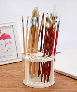 white paintbrushes organizer