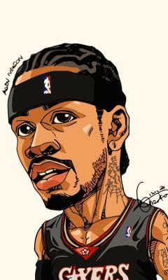 Allen Iverson Sports Paint By Numbers