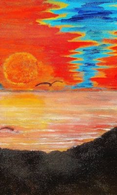 Fancy Sunset Landscape Paint By Numbers