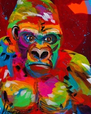 Gorilla Animals Paint By Numbers