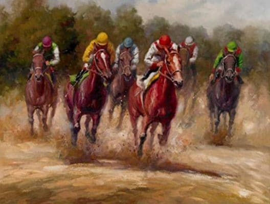 Horse Racing Animals Paint By Numbers