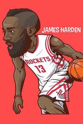 James Harden Cartoon Sports Paint By Numbers