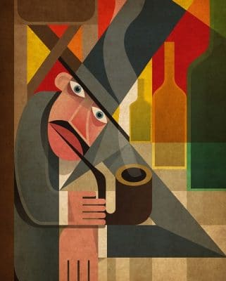 Man with a Pipe Two People Paint By Numbers