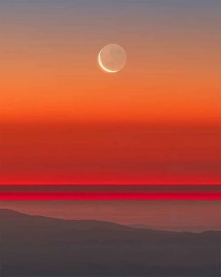 Twilight Orange Moon NEW Paint By Numbers