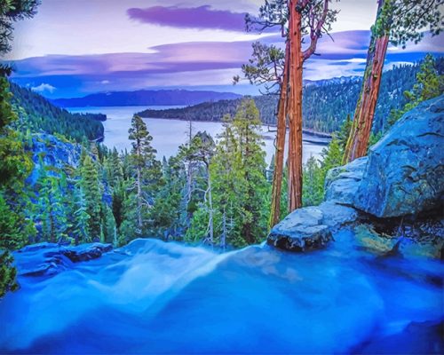 Lake Tahoe Sierra Nevada Mountains California NEW Paint By Numbers