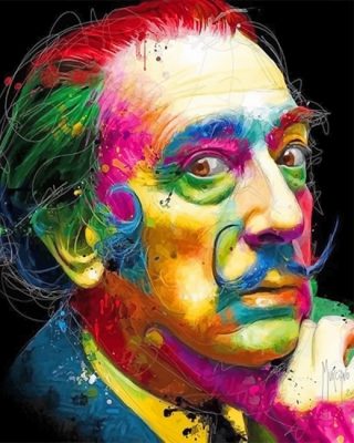 Colorful Salvador Dali Portrait NEW Paint By Numbers