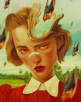 Pop art illustration paint by numbers