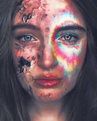 Sad Colorful Girl NEW Paint By Numbers