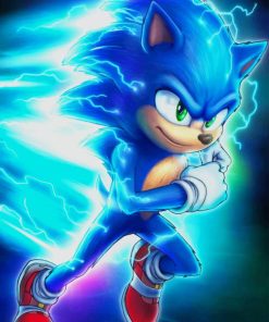 Sonic the Hedgehog paint by number