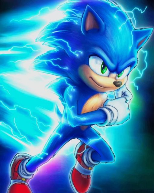 Sonic the Hedgehog paint by number