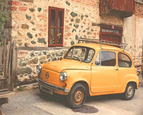 Yellow Nissan Classic NEW Paint By Numbers