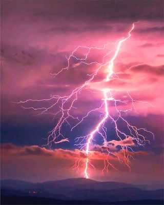 Aesthetic Lightning Sky NEW Paint By Numbers