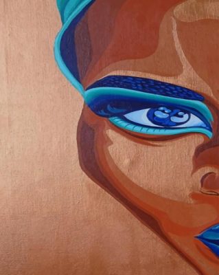 African Woman With Blue Eyes paint by numbers