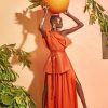 African Women With Orange Dress paint by numbers